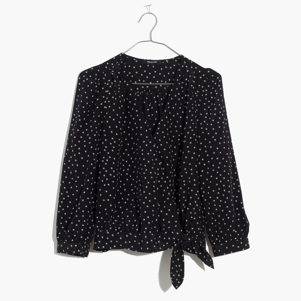 MADEWELL Silk Wrap Top in Star Scatter